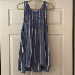 Free People Chambray Tank Top